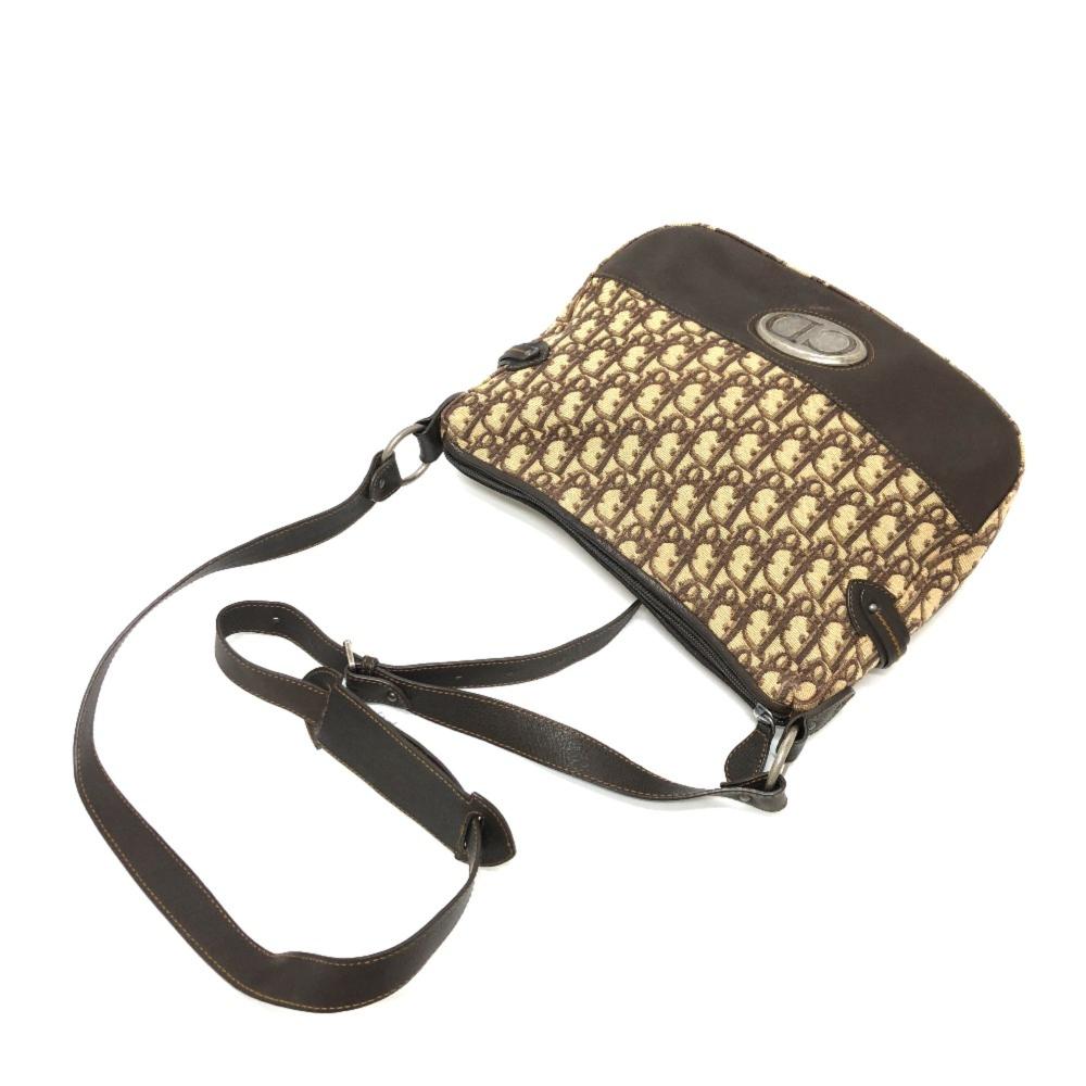 Brown Fabric Dior Travel Bag