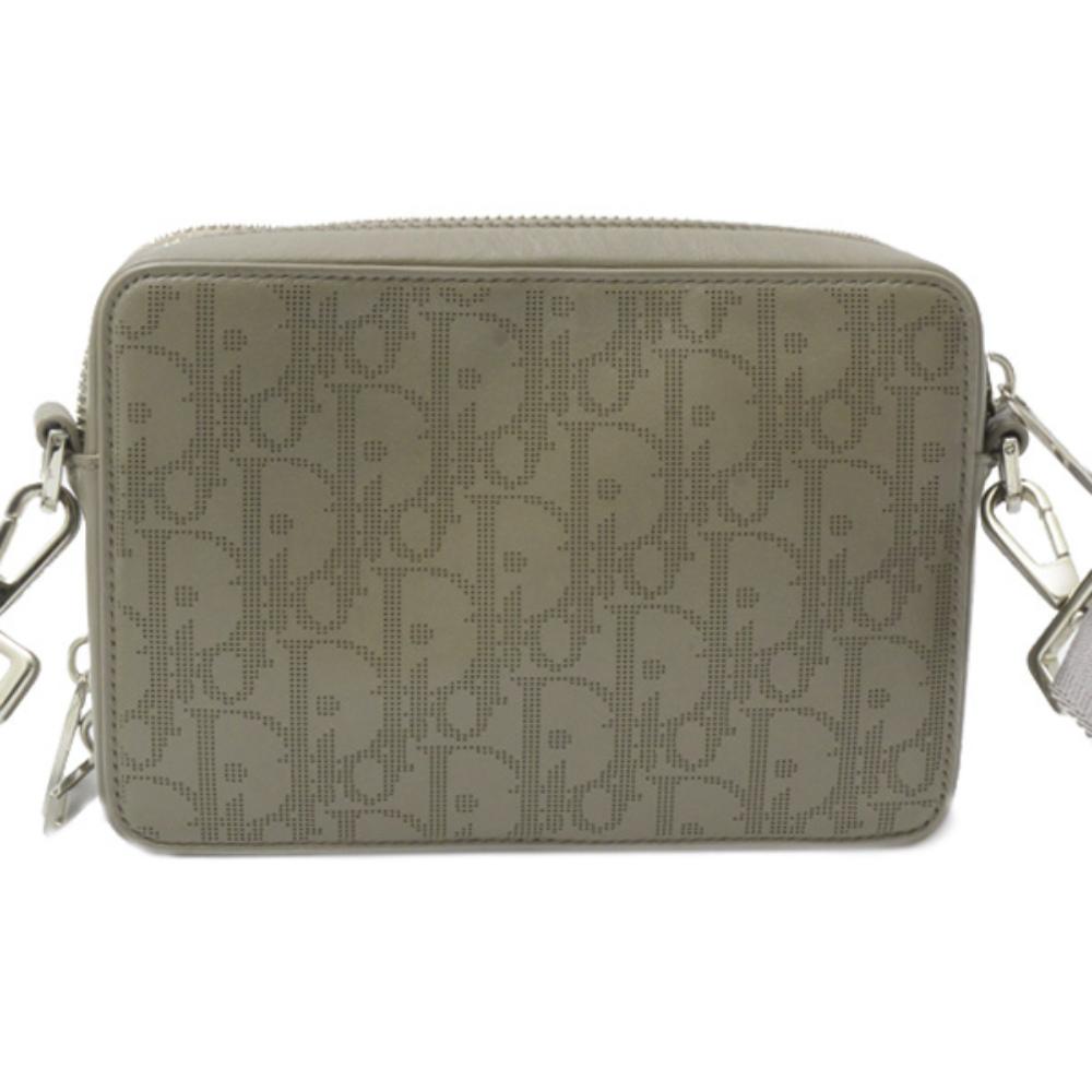 Brown Leather Dior Cosmetic Pouch