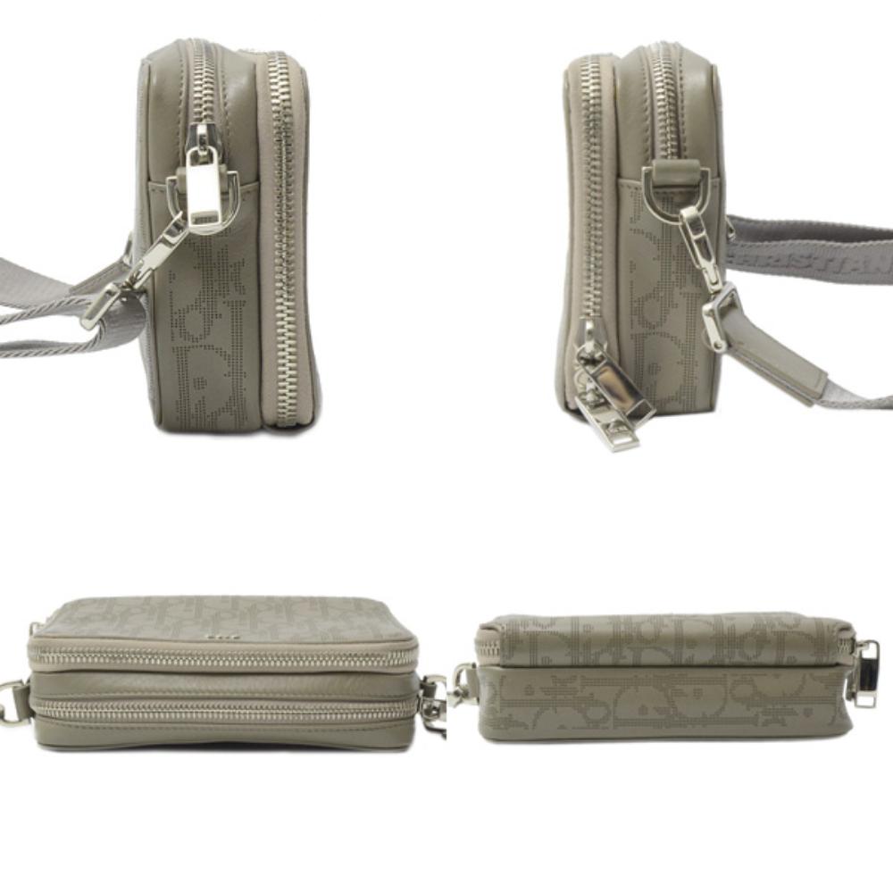 Brown Leather Dior Cosmetic Pouch