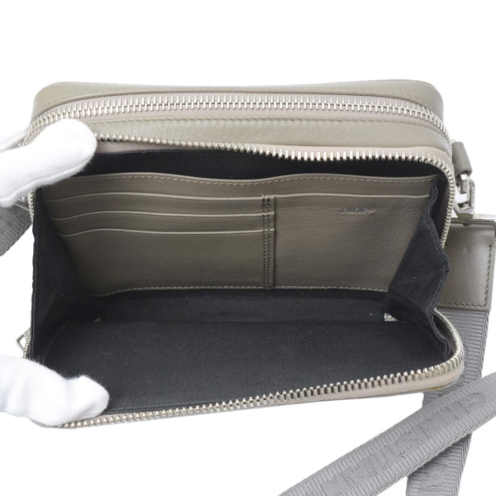 Brown Leather Dior Cosmetic Pouch