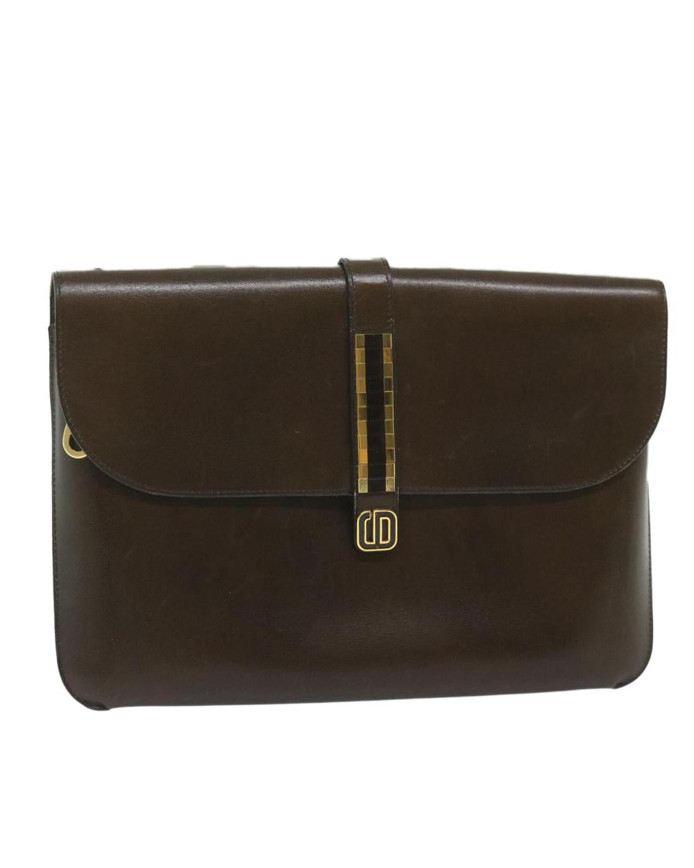 Brown Leather Dior Shoulder Bag