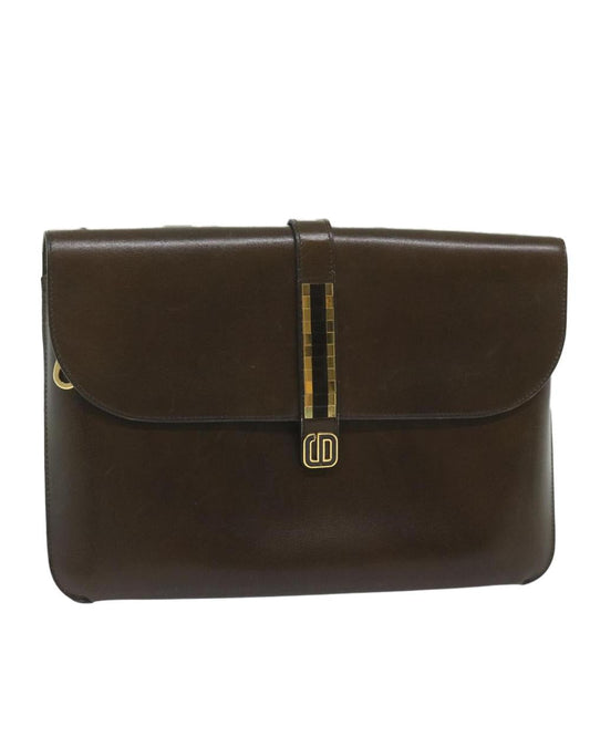 Brown Leather Dior Shoulder Bag