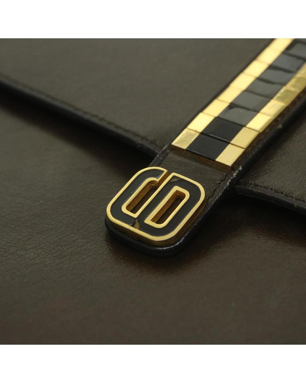 Brown Leather Dior Shoulder Bag