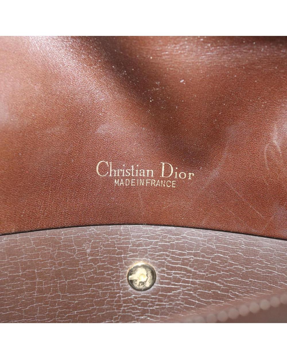 Brown Leather Dior Shoulder Bag