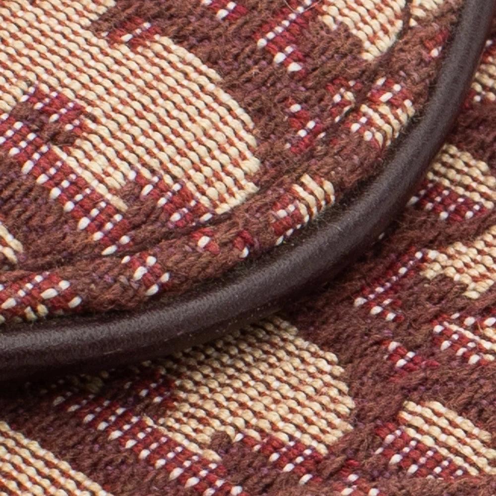 Burgundy Cotton Dior Saddle Bag