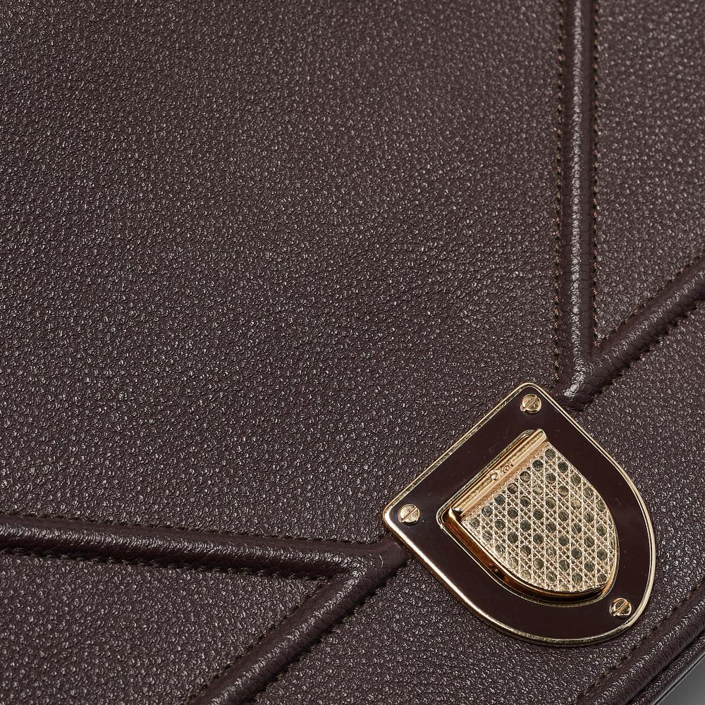 Burgundy Leather Dior Shoulder Bag