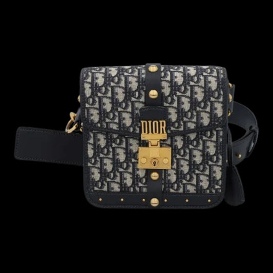 Gold Leather Dior Shoulder Bag