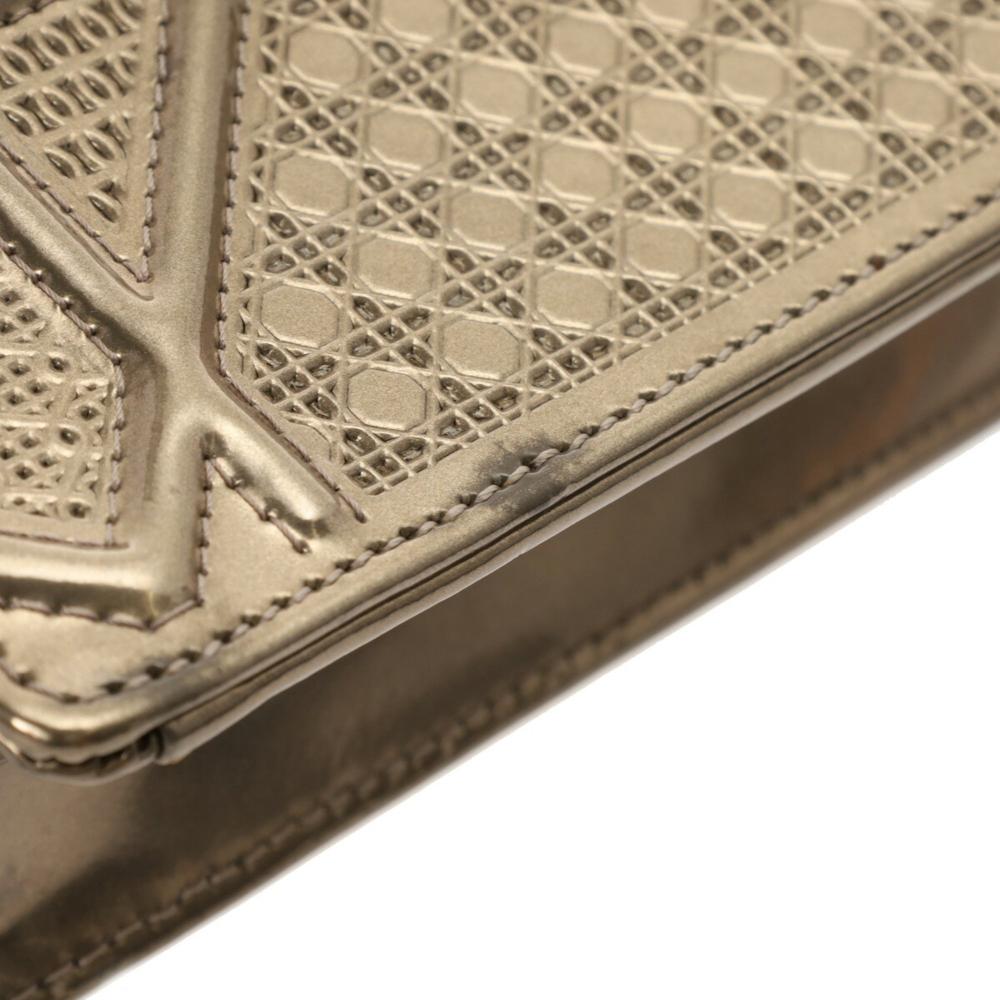 Gold Leather Dior Shoulder Bag