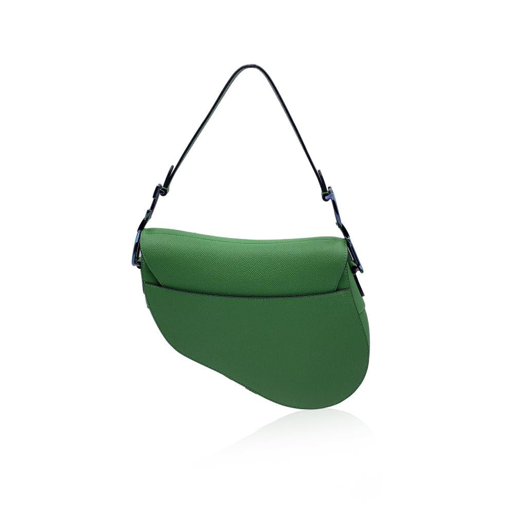 Green Fabric Dior Saddle Bag