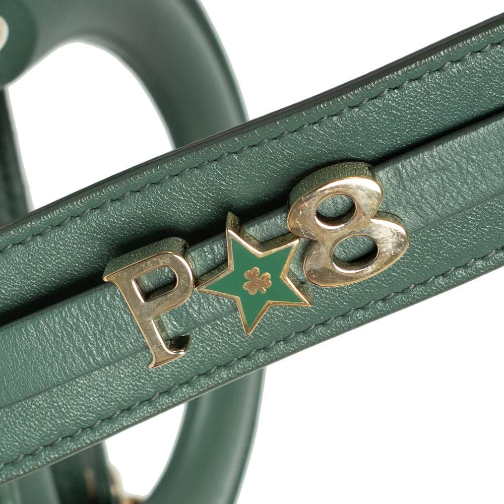 Green Leather Dior Lady Dior