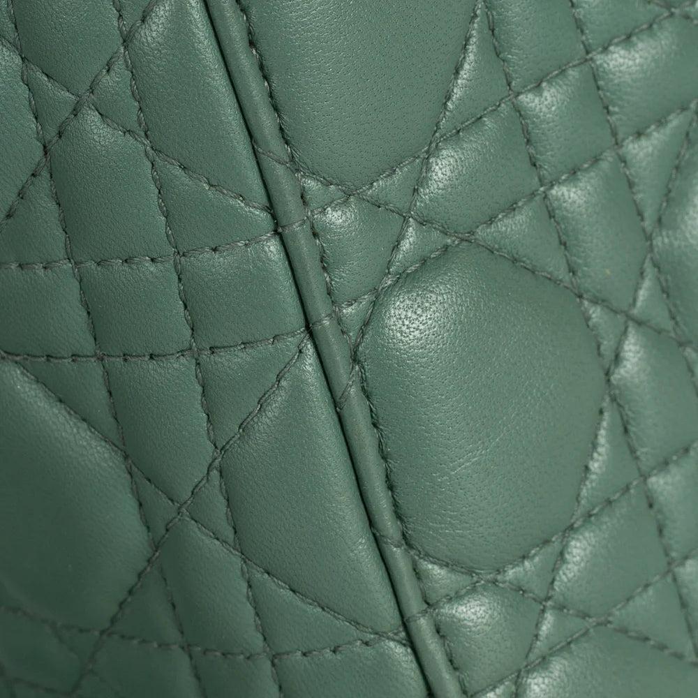 Green Leather Dior Lady Dior
