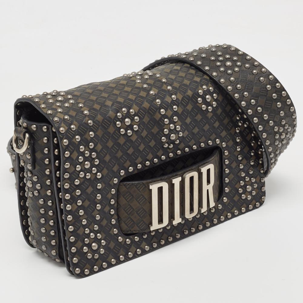 Green Leather Dior Shoulder Bag