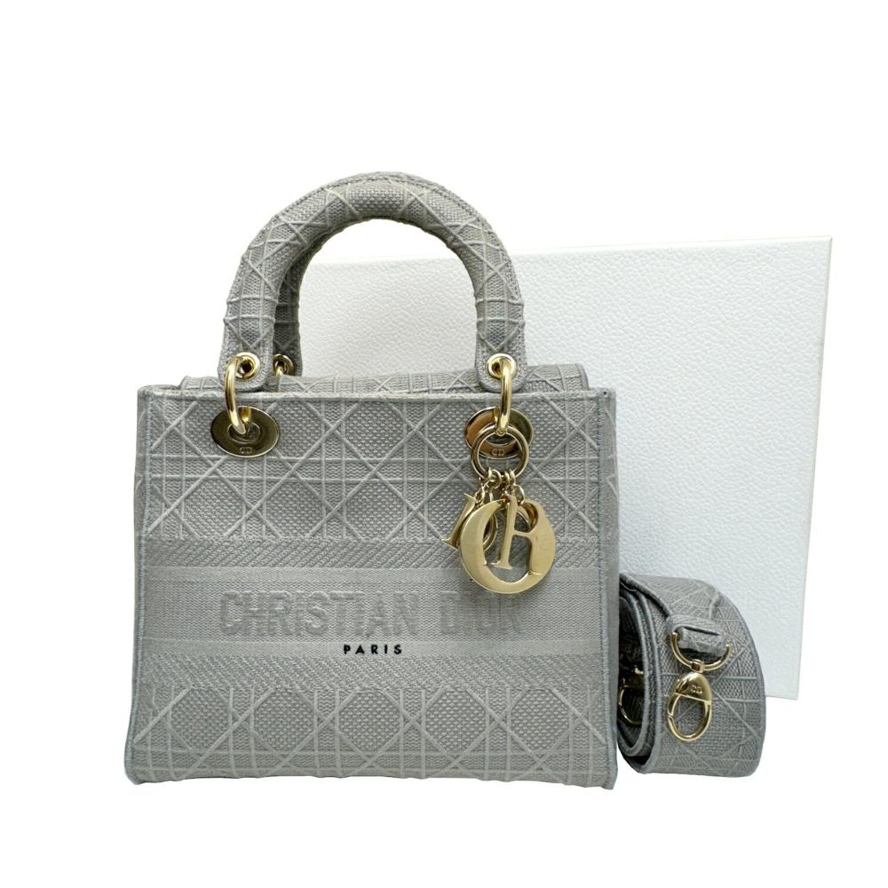 Grey Canvas Dior Lady Dior