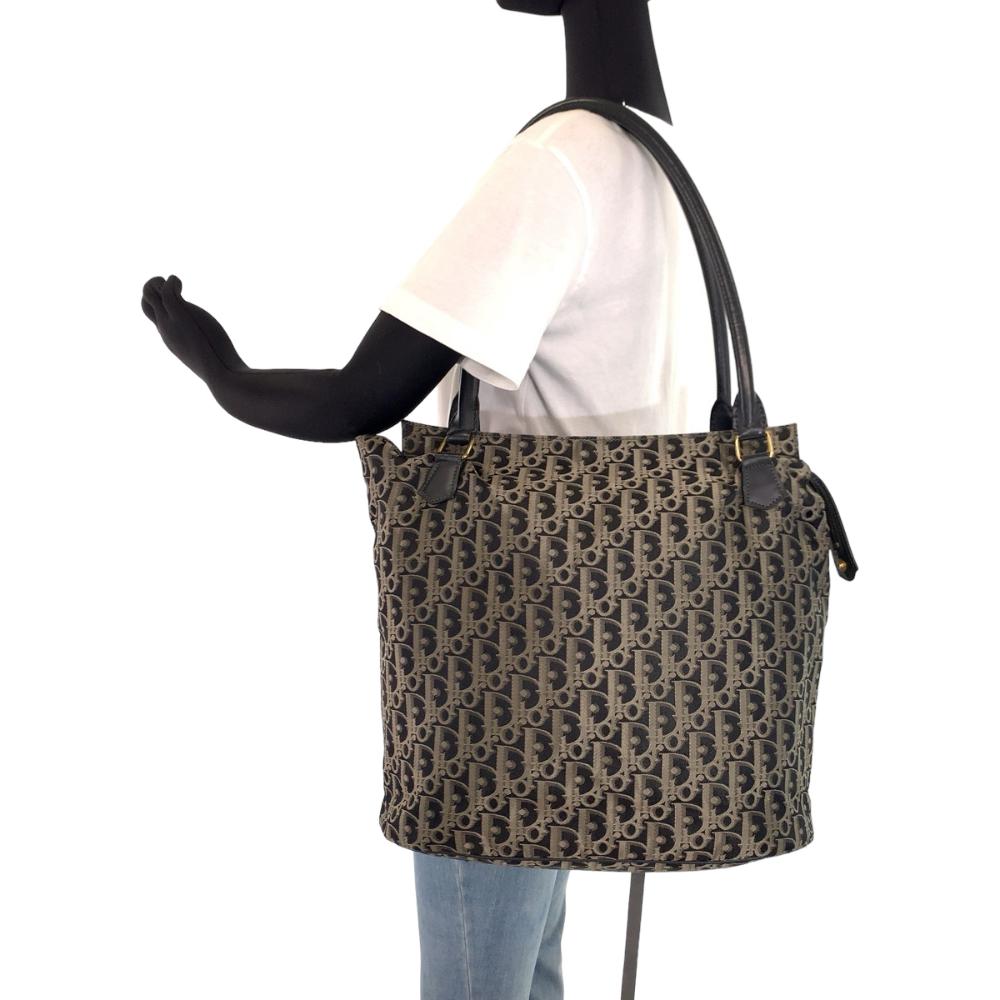 Grey Canvas Dior Tote