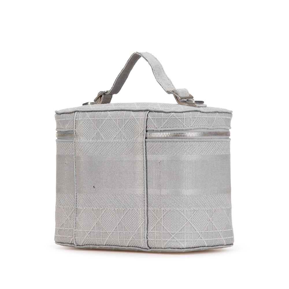 Grey Canvas Dior Vanity Bag
