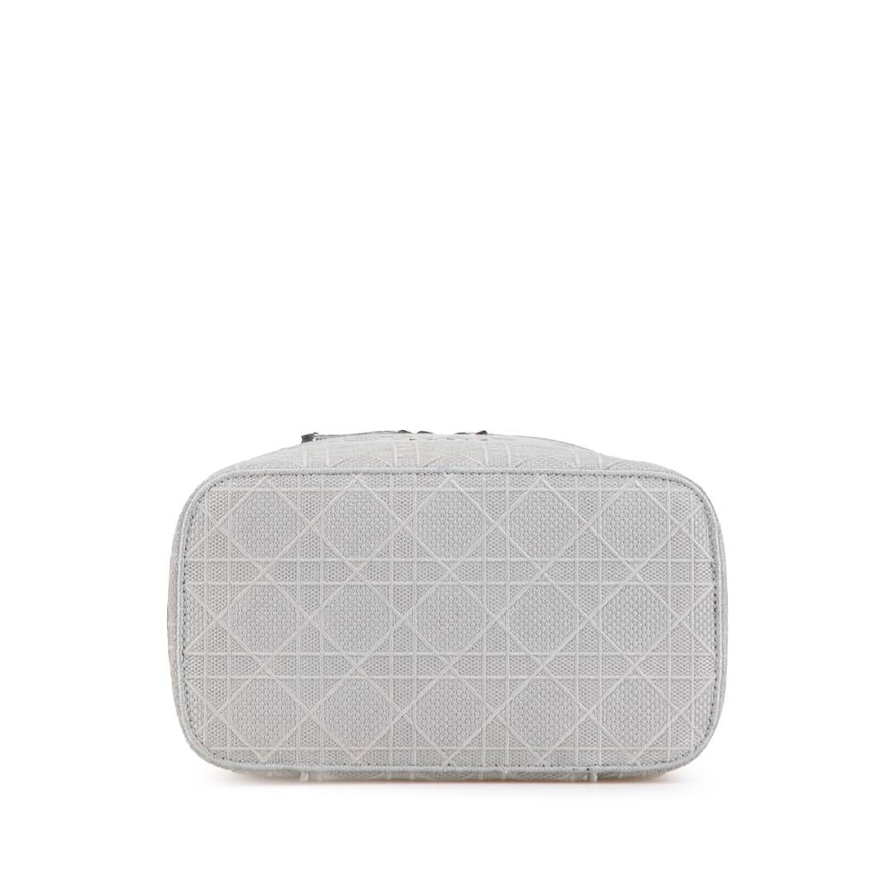 Grey Canvas Dior Vanity Bag