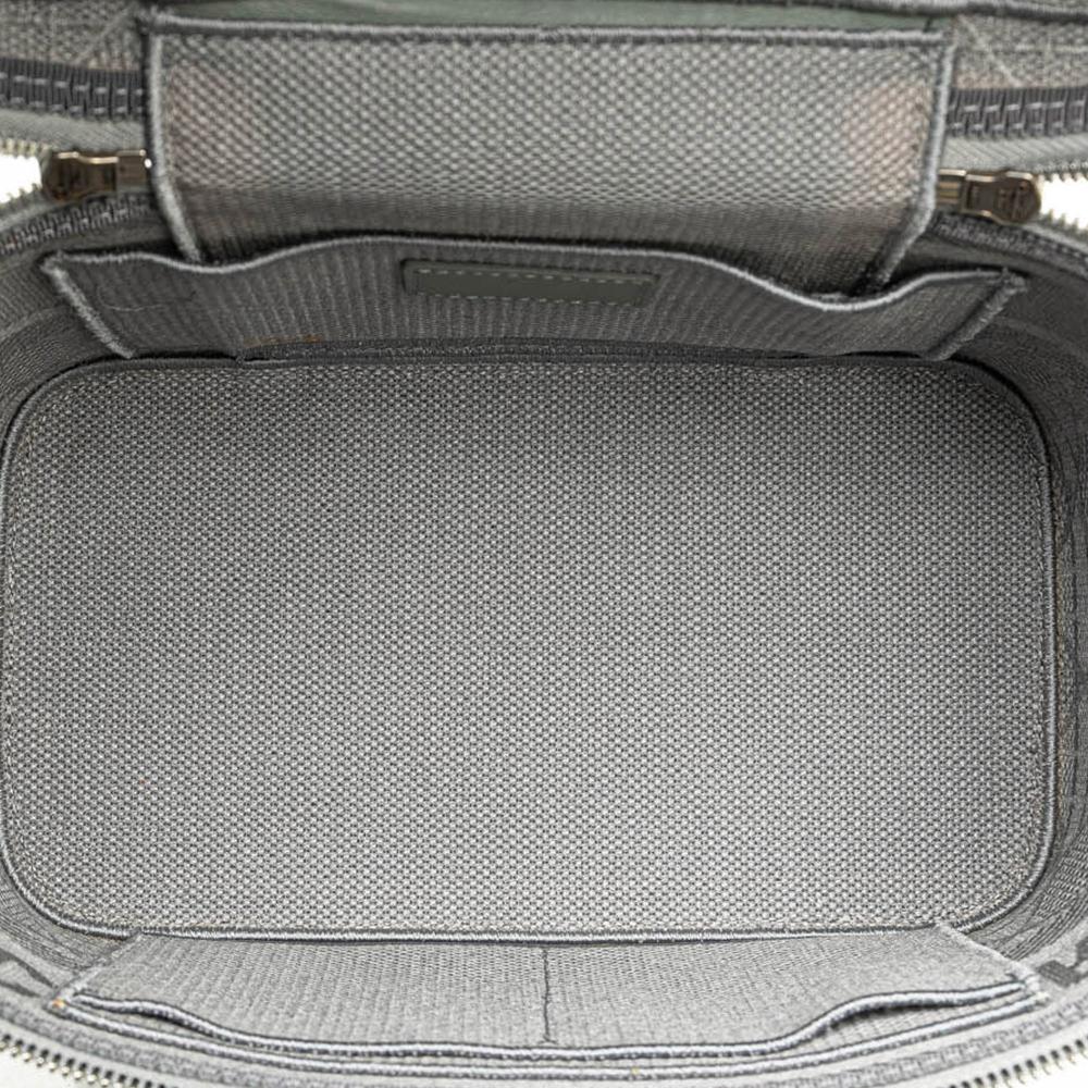 Grey Canvas Dior Vanity Bag
