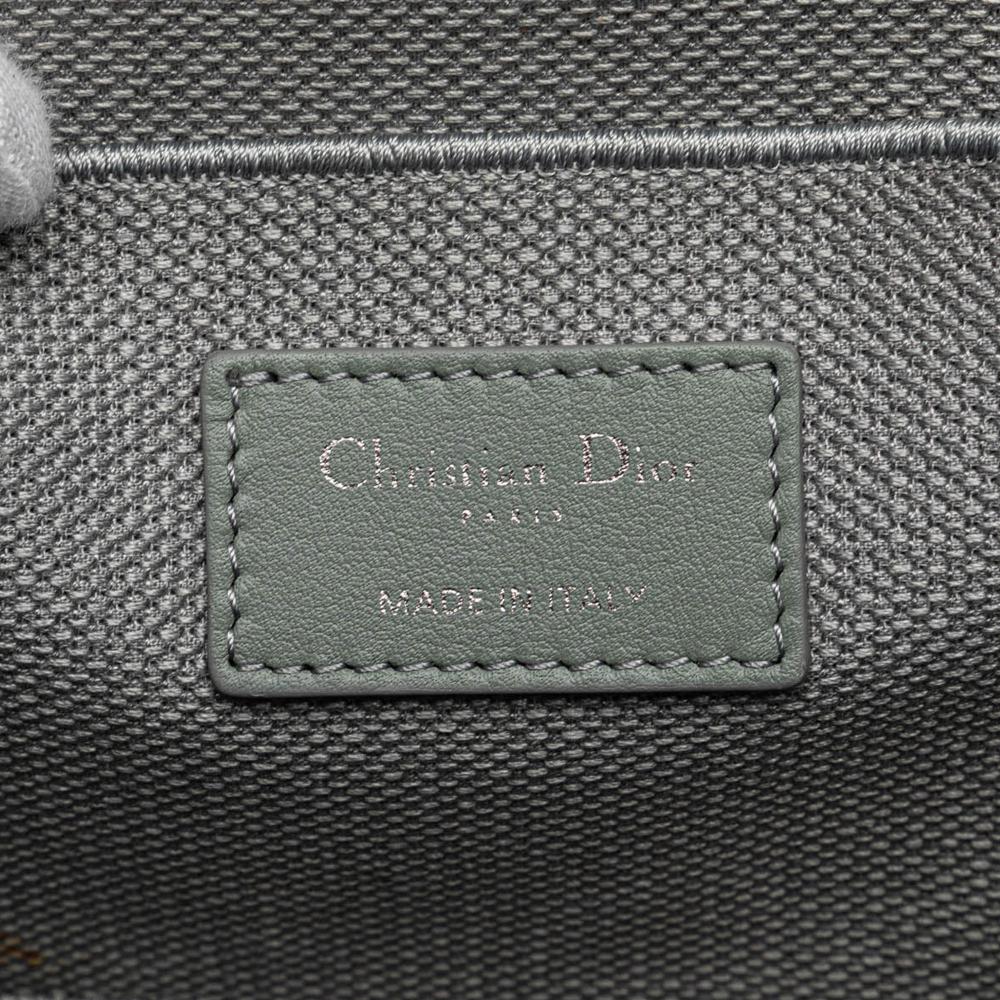 Grey Canvas Dior Vanity Bag