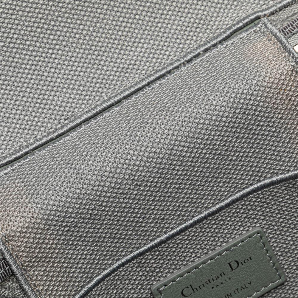 Grey Canvas Dior Vanity Bag