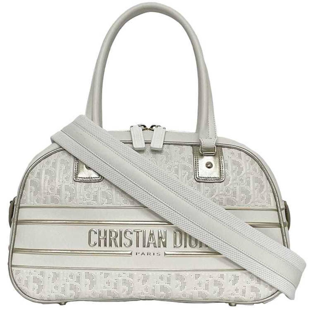 Grey Fabric Dior Handbag