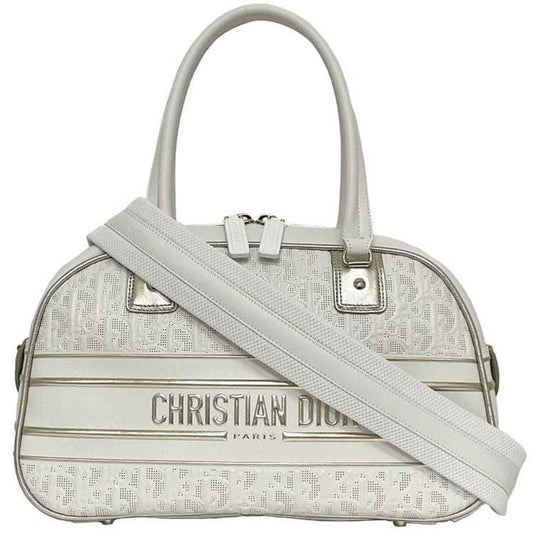 Grey Fabric Dior Handbag