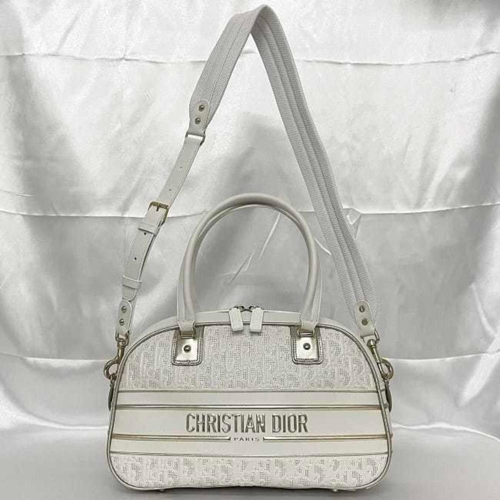 Grey Fabric Dior Handbag