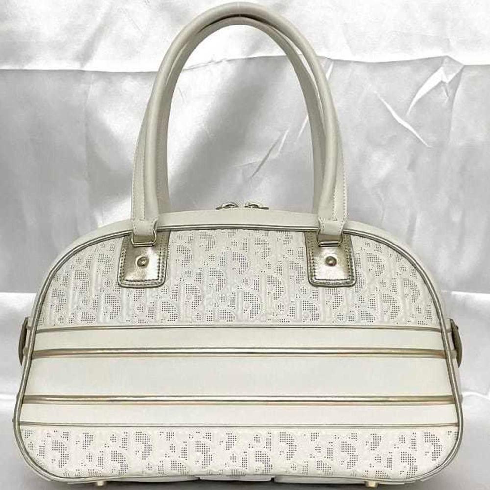 Grey Fabric Dior Handbag
