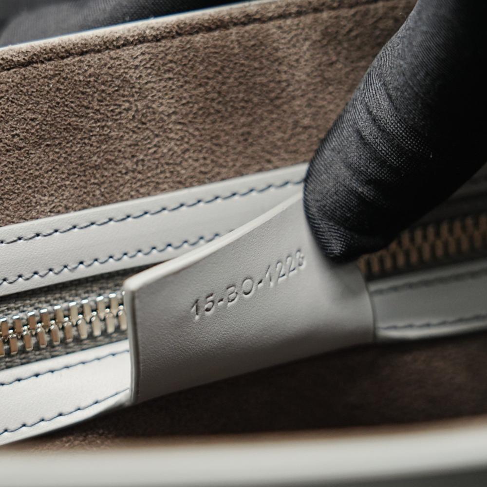 Grey Leather Dior Shoulder Bag