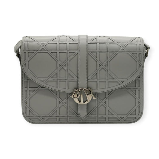 Grey Leather Dior Shoulder Bag