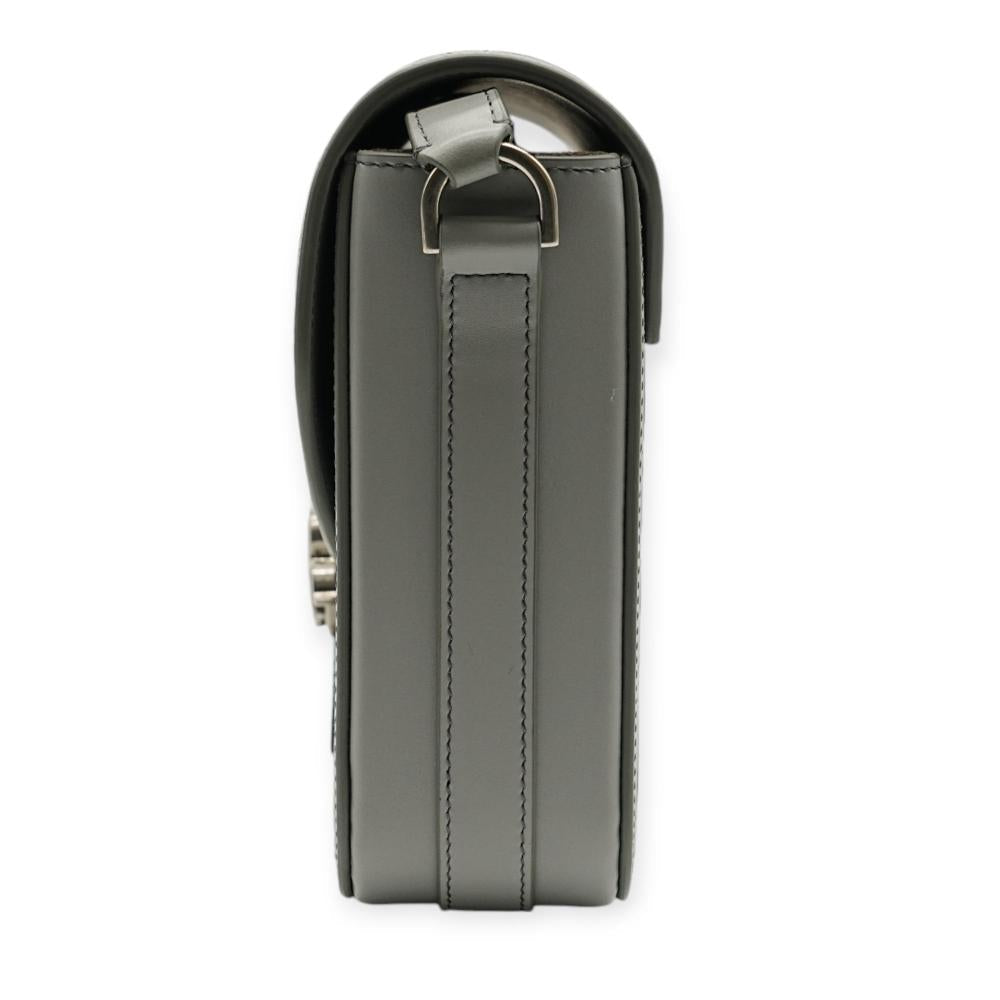 Grey Leather Dior Shoulder Bag