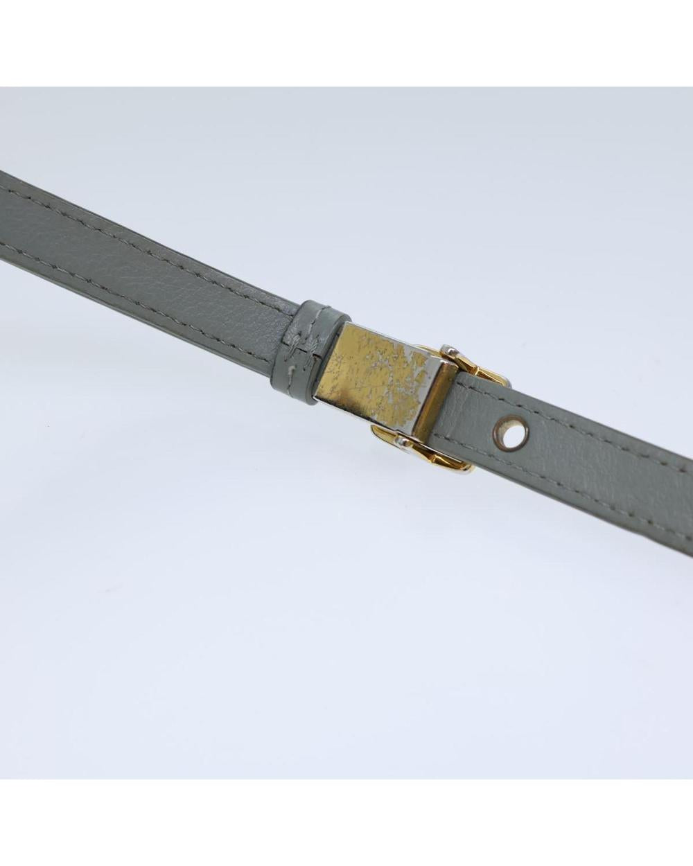 Grey Leather Dior Shoulder Bag