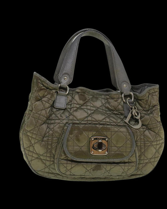 Grey Nylon Dior Handbag