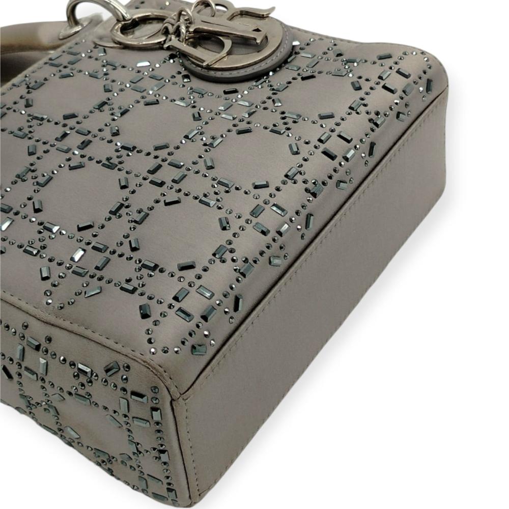 Grey Satin Dior Lady Dior