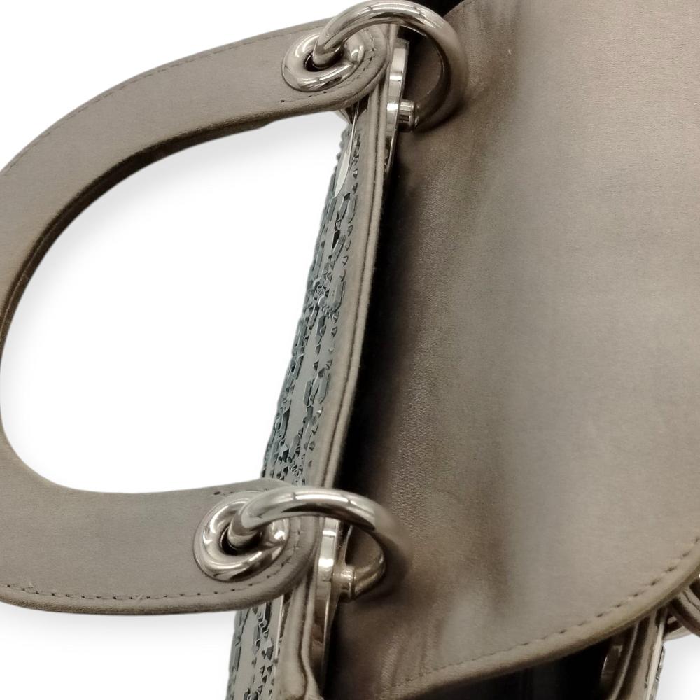 Grey Satin Dior Lady Dior