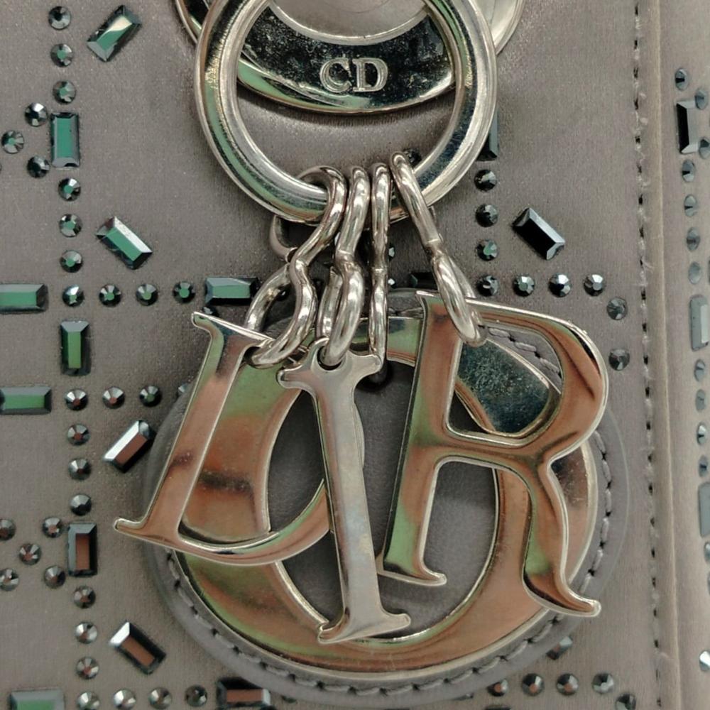 Grey Satin Dior Lady Dior