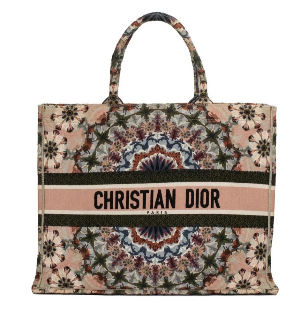 Multicolor Canvas Dior Book Tote