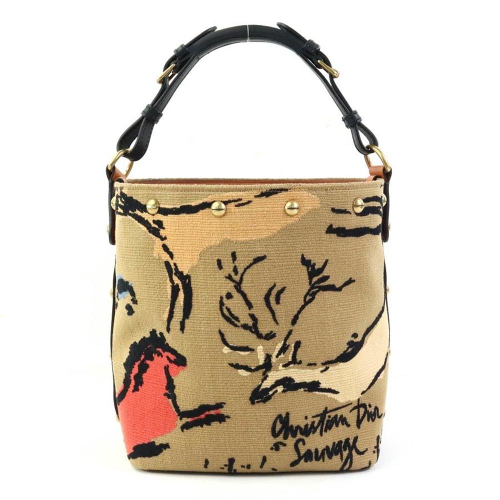 Multicolor Canvas Dior Handbag