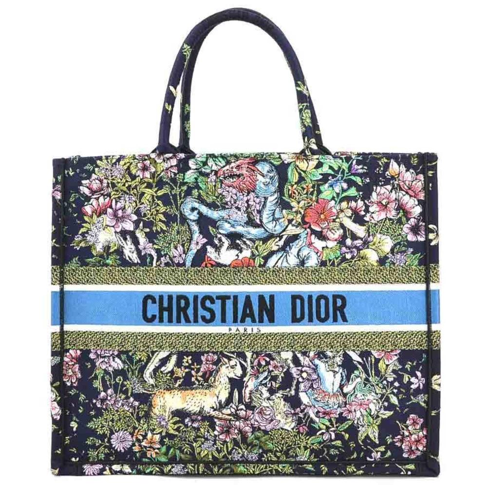 Multicolor Canvas Dior Tote