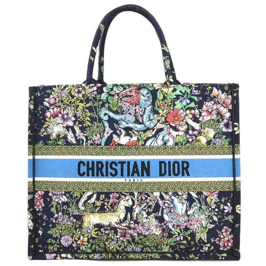 Multicolor Canvas Dior Tote
