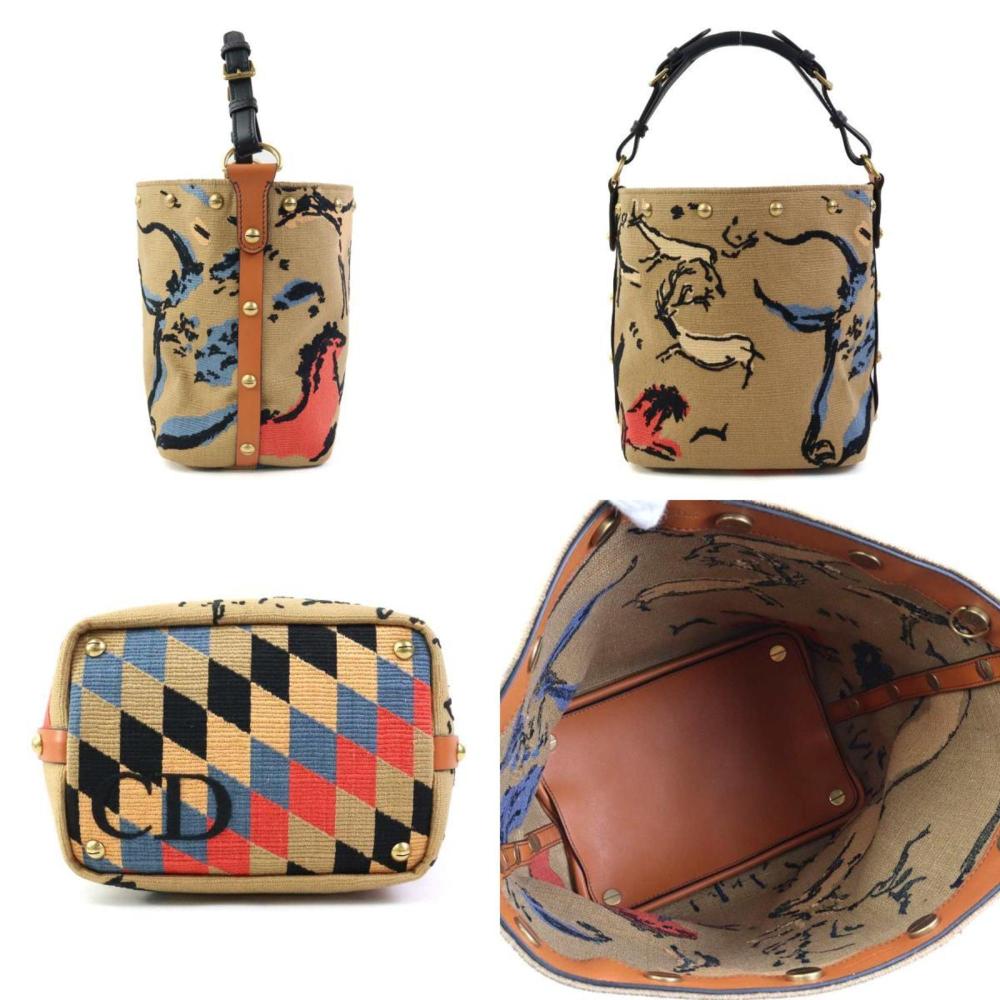 Multicolor Canvas Dior Handbag