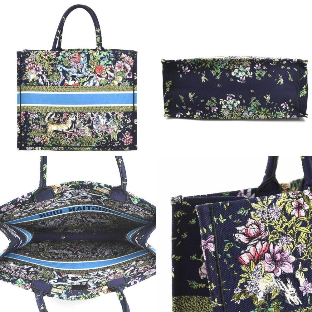 Multicolor Canvas Dior Tote