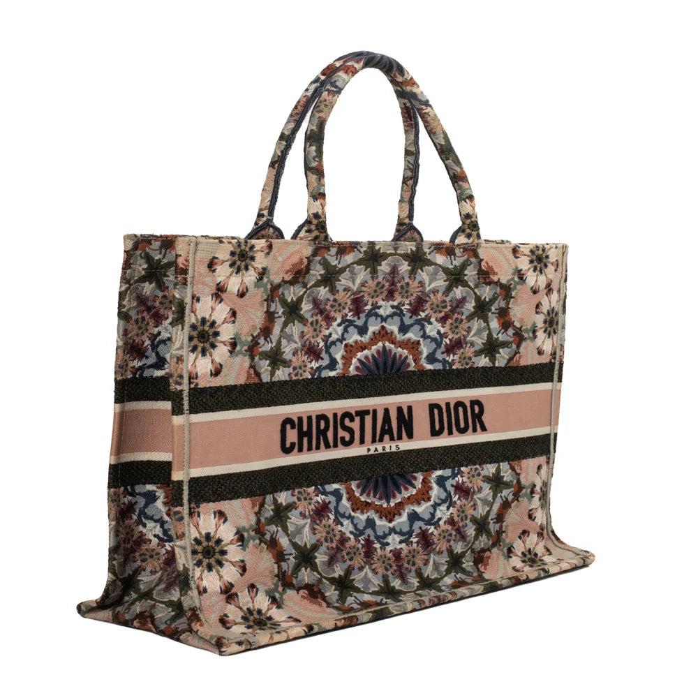 Multicolor Canvas Dior Book Tote