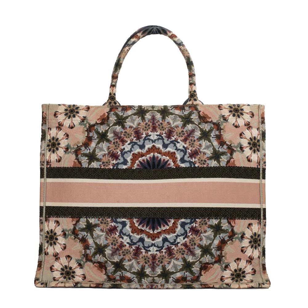 Multicolor Canvas Dior Book Tote