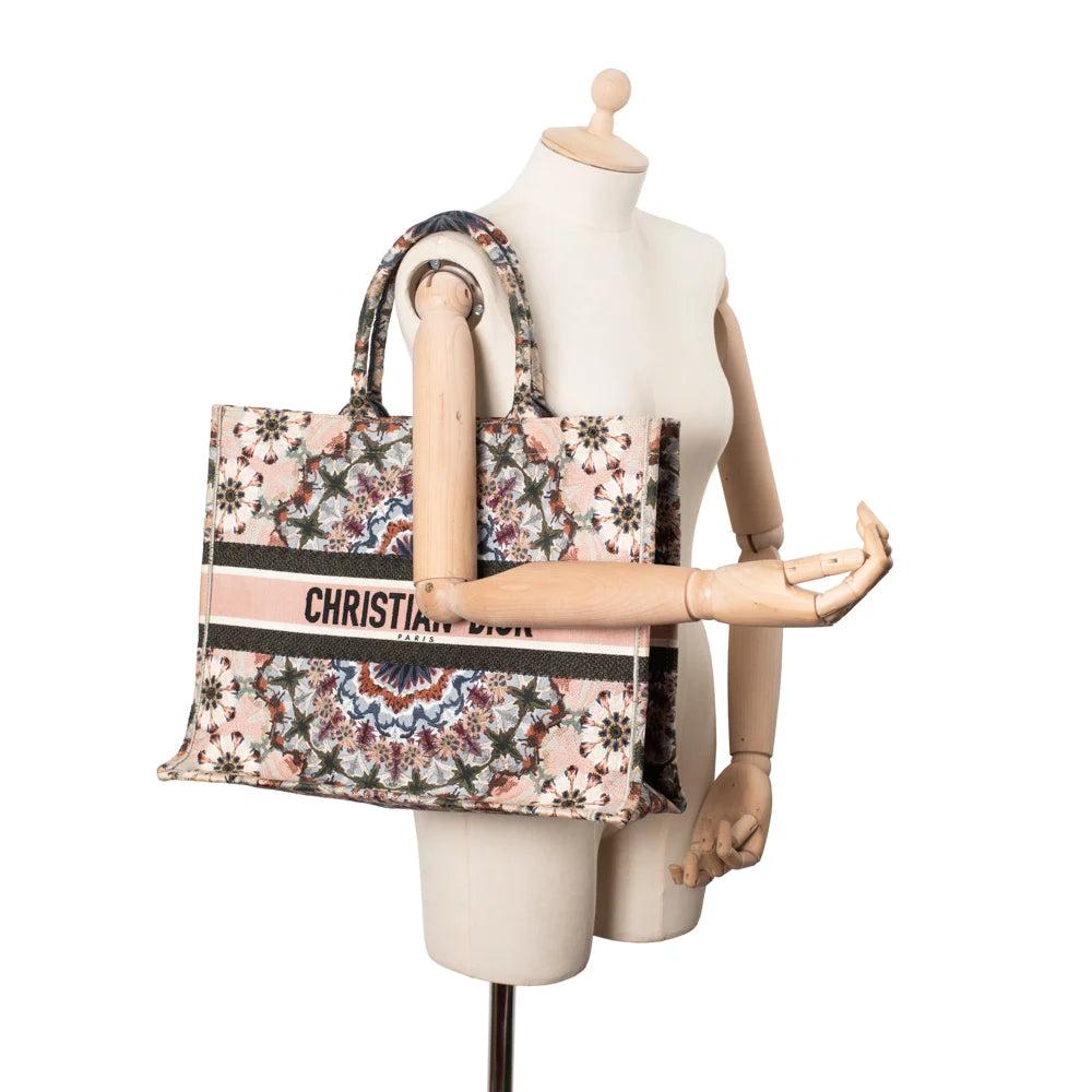 Multicolor Canvas Dior Book Tote
