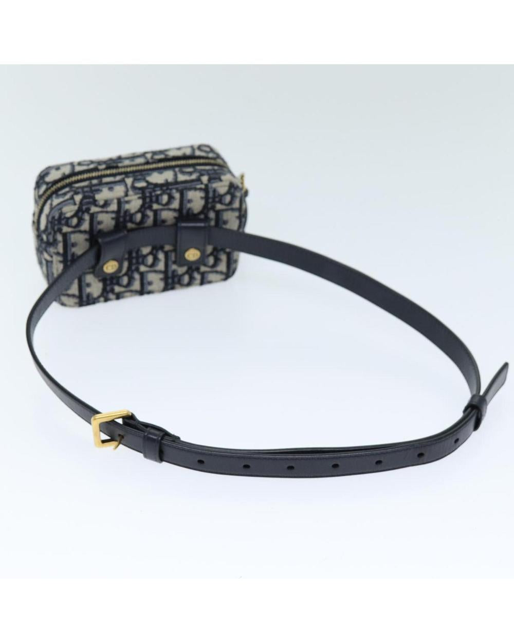 Navy Canvas Dior Belt Bag