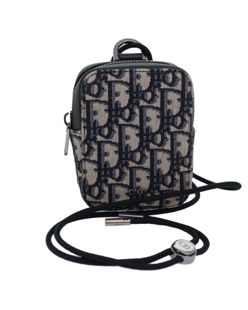 Navy Canvas Dior Cosmetic Pouch