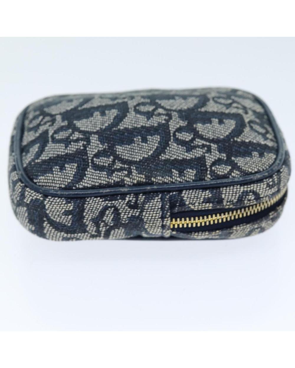 Navy Canvas Dior Cosmetic Pouch