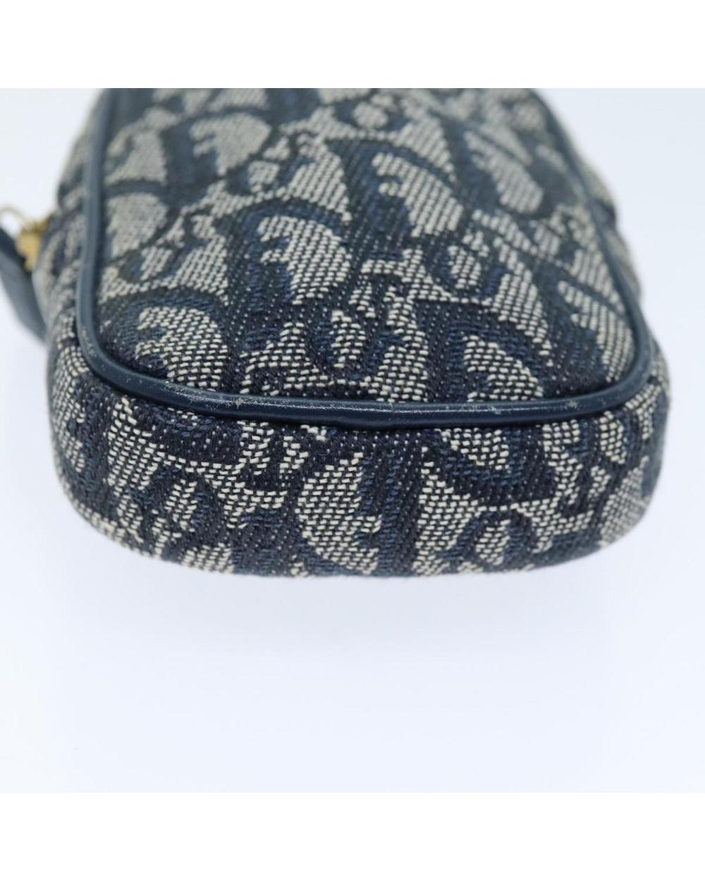 Navy Canvas Dior Cosmetic Pouch