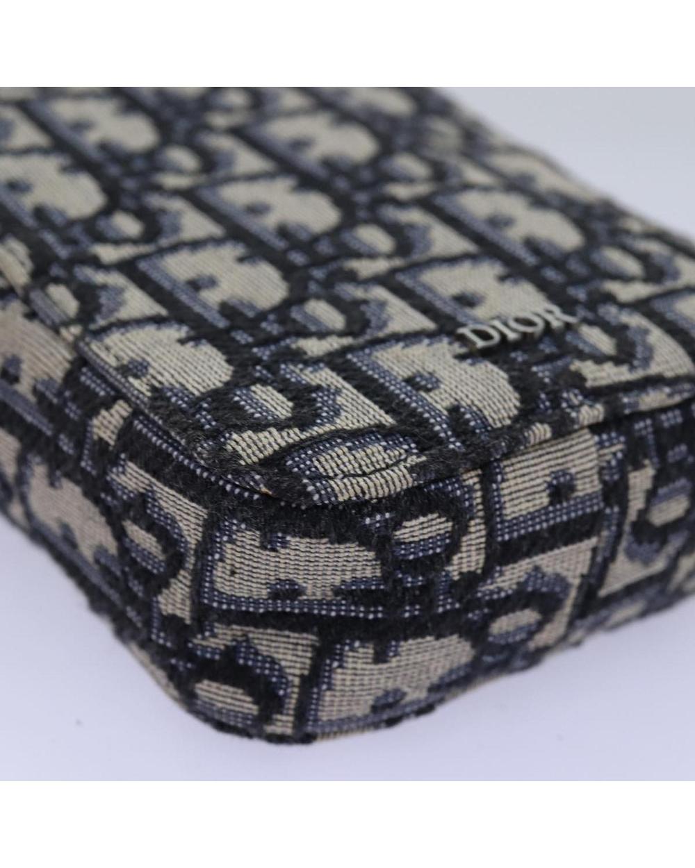 Navy Canvas Dior Cosmetic Pouch