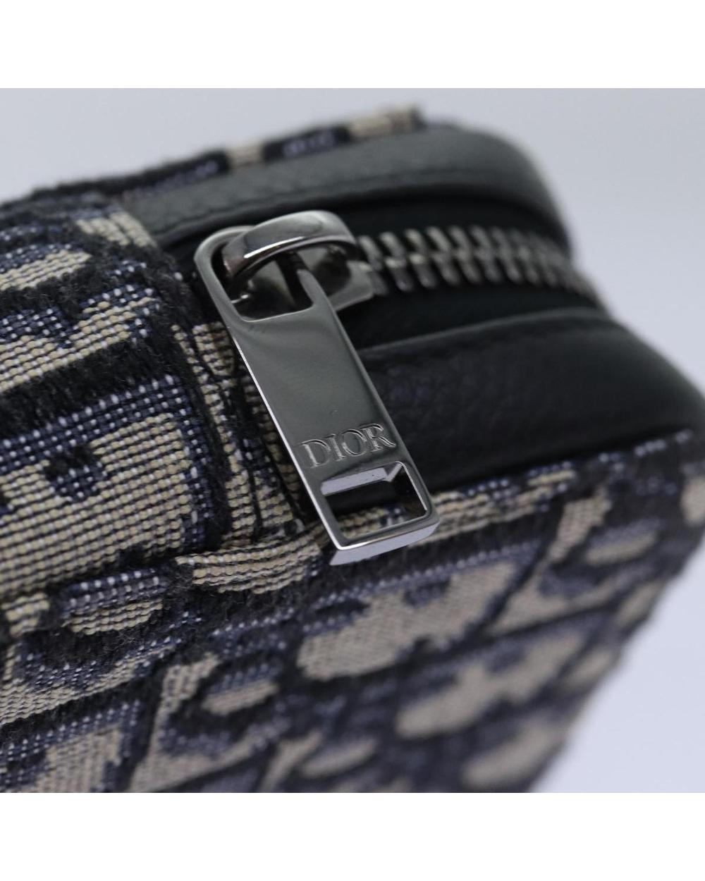 Navy Canvas Dior Cosmetic Pouch